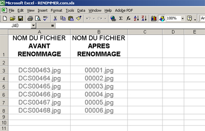 renommer fichier avec un fichier excel